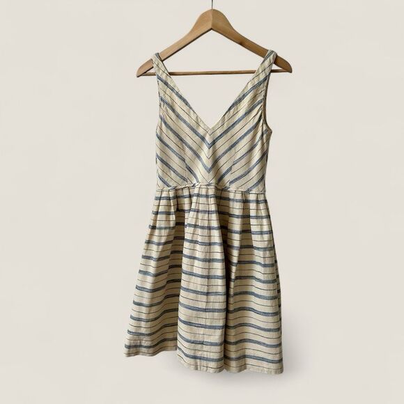 J. Crew Nautical Strip Dress Blue Size 2 - Picture 5 of 9
